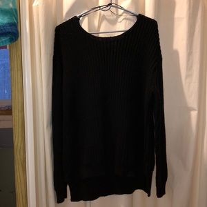 Black Ribbed Sweater